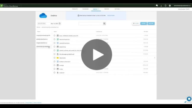 Cloud to Cloud Backup video