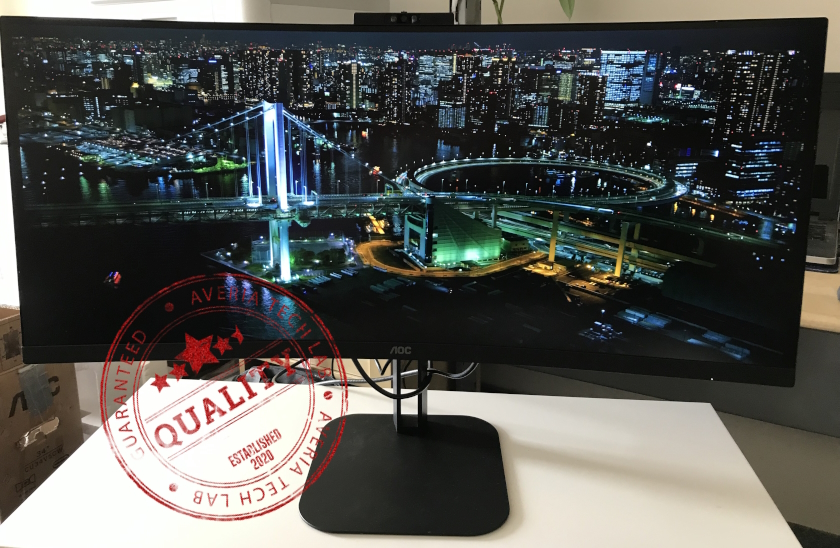 Prohnutý ultraširoký monitor AOC CU34V5CW-BK černá