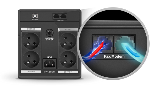 Armac 850E Home UPS fax modem