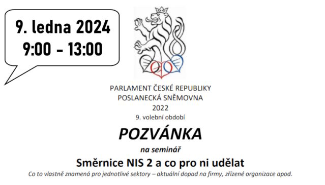 seminář Směrnice NIS 2 a co pro ni udělat