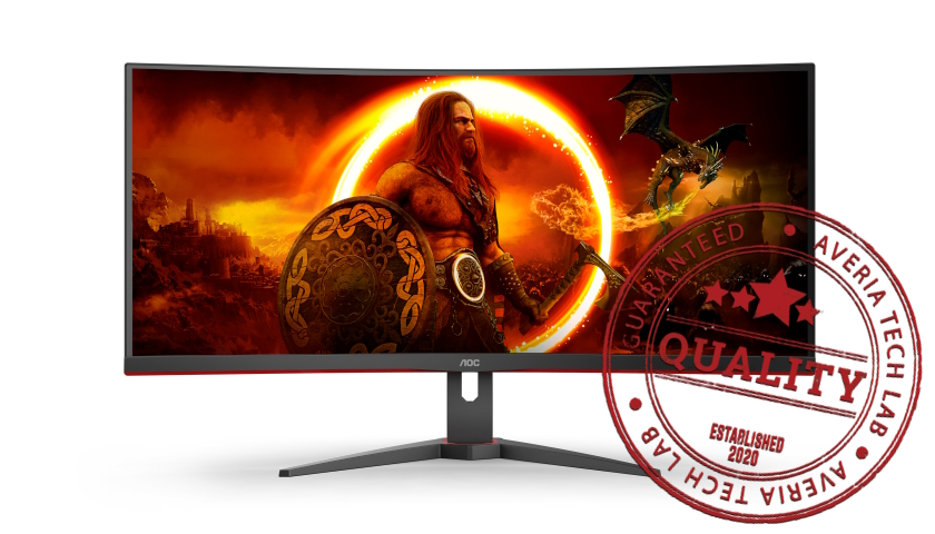 Zakřivený herní monitor AOC CU34G2XE AVERIA TECHLAB