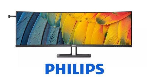 Zakřivený SuperWide monitor Philips s USB-C